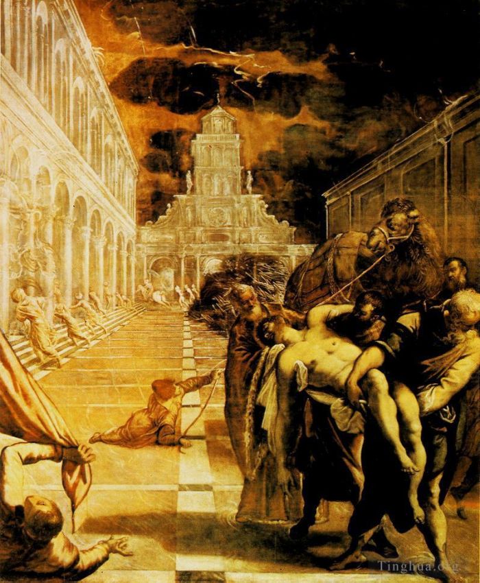 Tintoretto Oil Painting - The Stealing of the Dead Body of St Mark