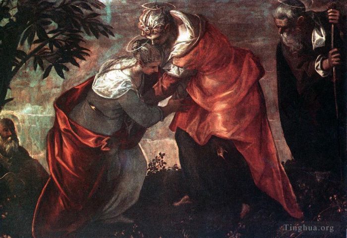 Tintoretto Oil Painting - The Visitation