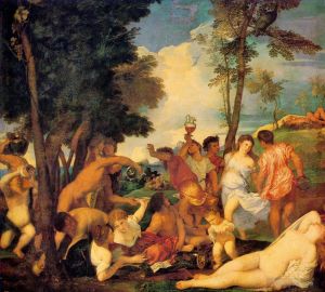 Artist Titian's Work - Bacchanal 1523