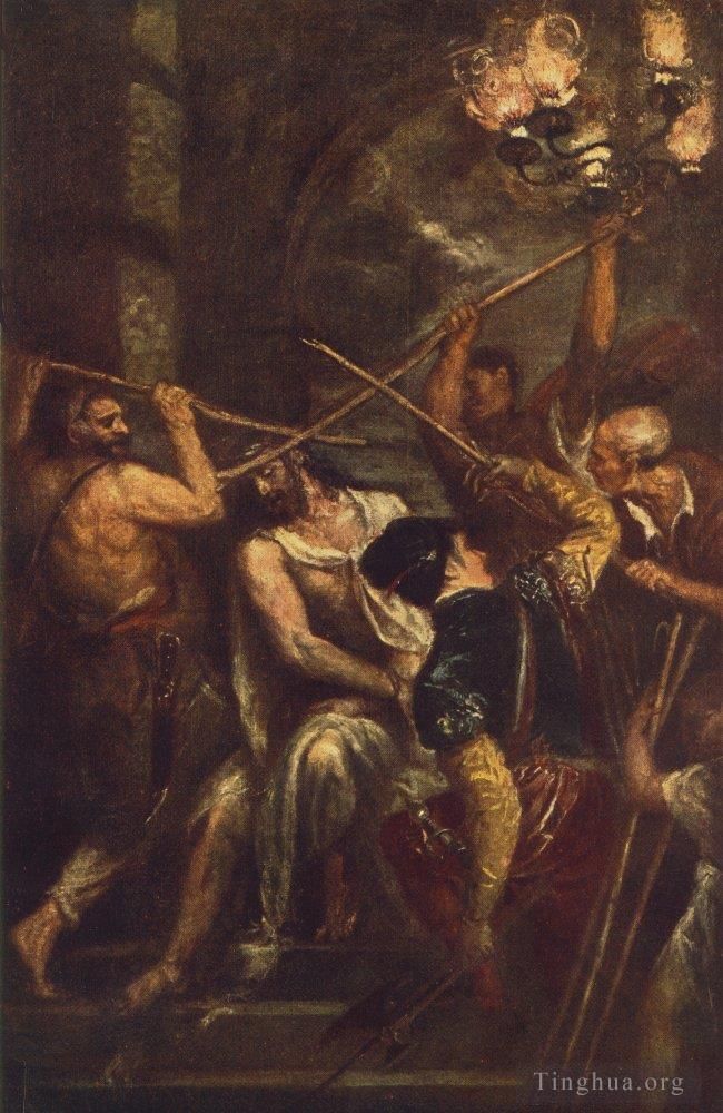 Titian Oil Painting - Crowning with Thorns