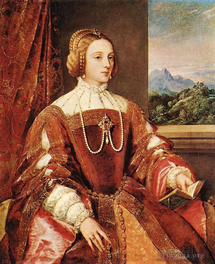 Titian Oil Painting - Empress Isabel of Portugal