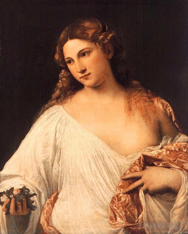 Titian Oil Painting - Flora
