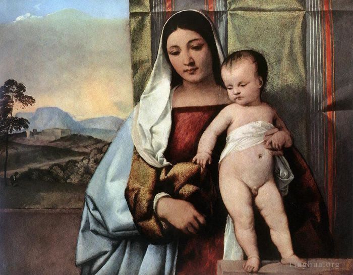 Titian Oil Painting - The Gypsy Madonna