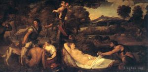 Artist Titian's Work - Jupiter and Anthiope Pardo Venus