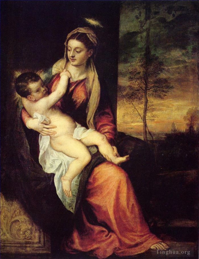 Titian Oil Painting - Mary with the Christ Child