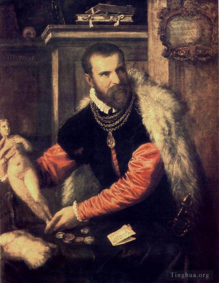 Titian Oil Painting - Portrait of Jacopo Strada