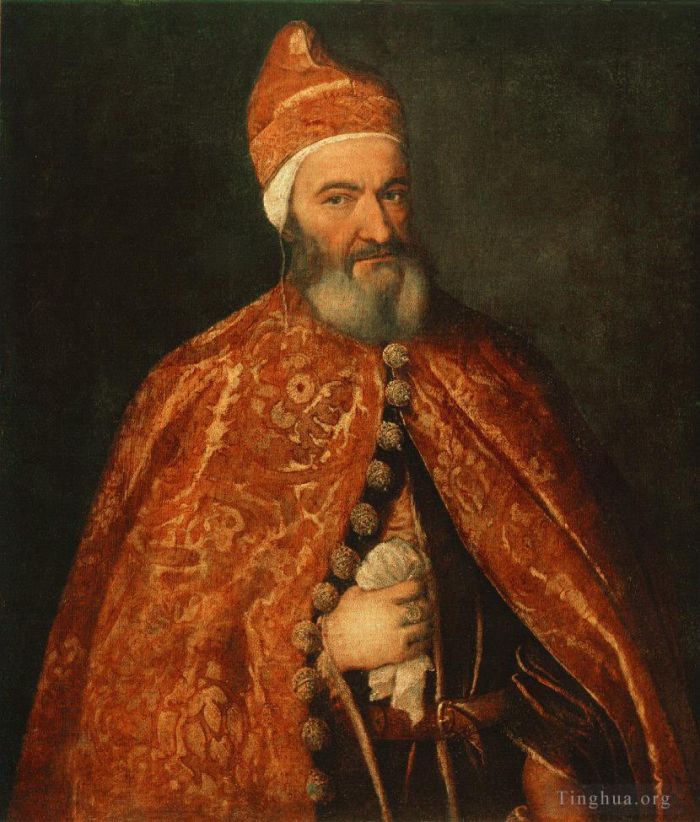 Titian Oil Painting - Portrait of Marcantonio Trevisani
