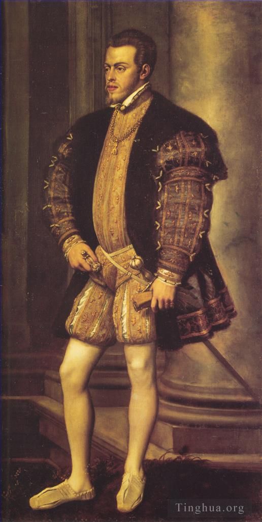 Titian Oil Painting - Portrait of Philip II