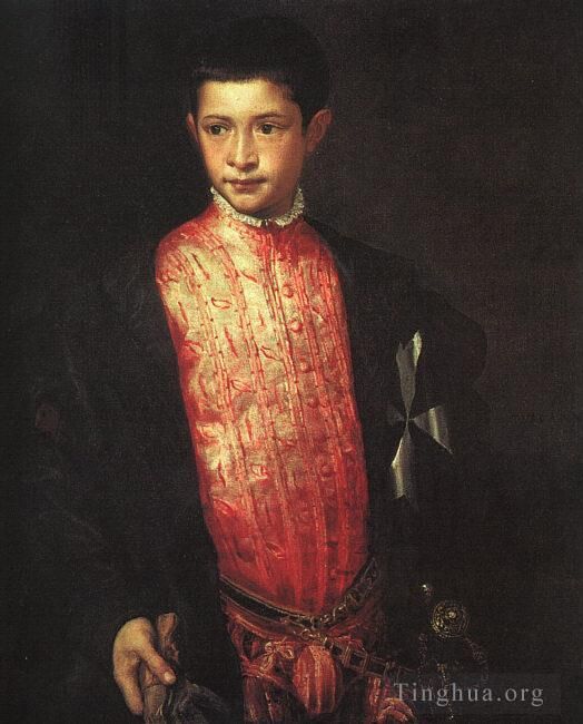 Titian Oil Painting - Portrait of Ranuccio Farnese