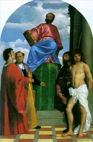 Artist Titian's Work - Saint Mark Enthroned