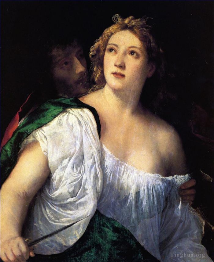 Titian Oil Painting - Suicide of Lucretia 1515