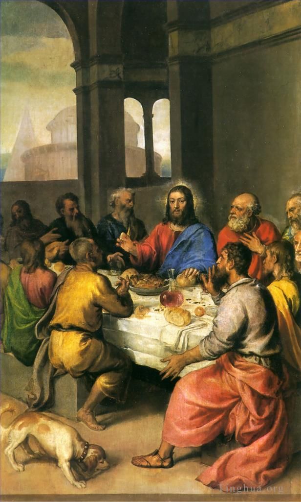 Titian Oil Painting - The Last Supper