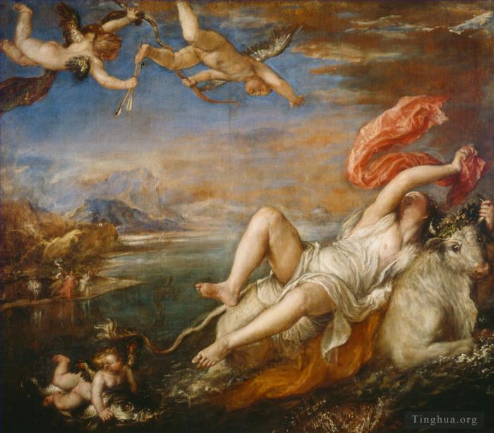 Titian Oil Painting - The Rape of Europa