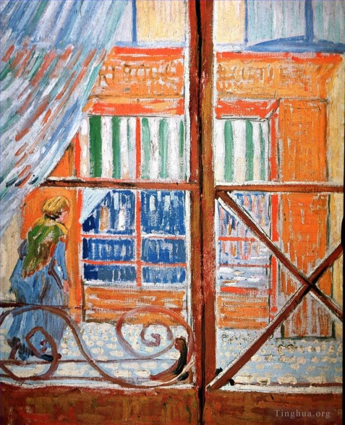 Vincent van Gogh Oil Painting - A Pork Butcher s Shop Seen from a Window