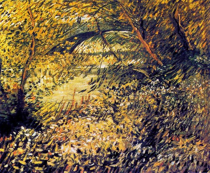 Vincent van Gogh Oil Painting - Banks of the Seine in the spring