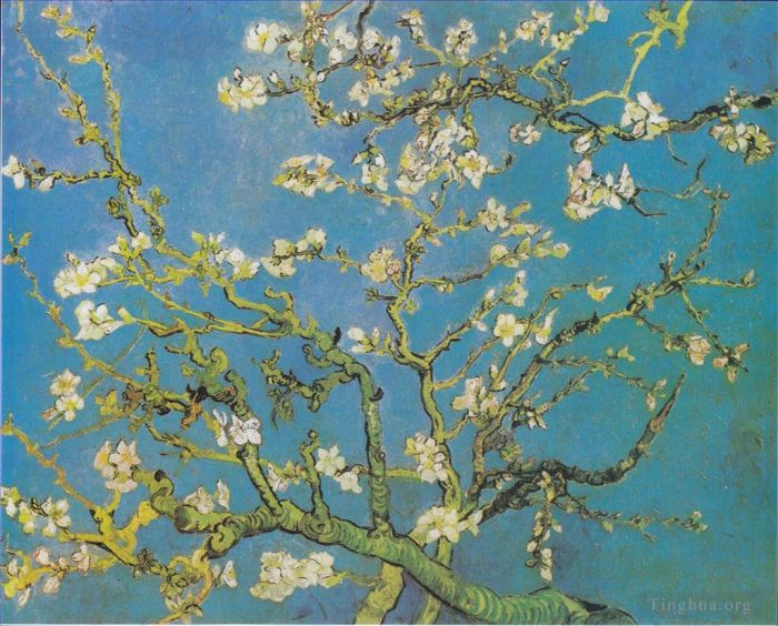 Vincent van Gogh Oil Painting - Branches with Almond Blossom 2