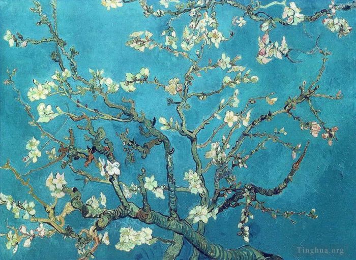Vincent van Gogh Oil Painting - Branches with Almond Blossom