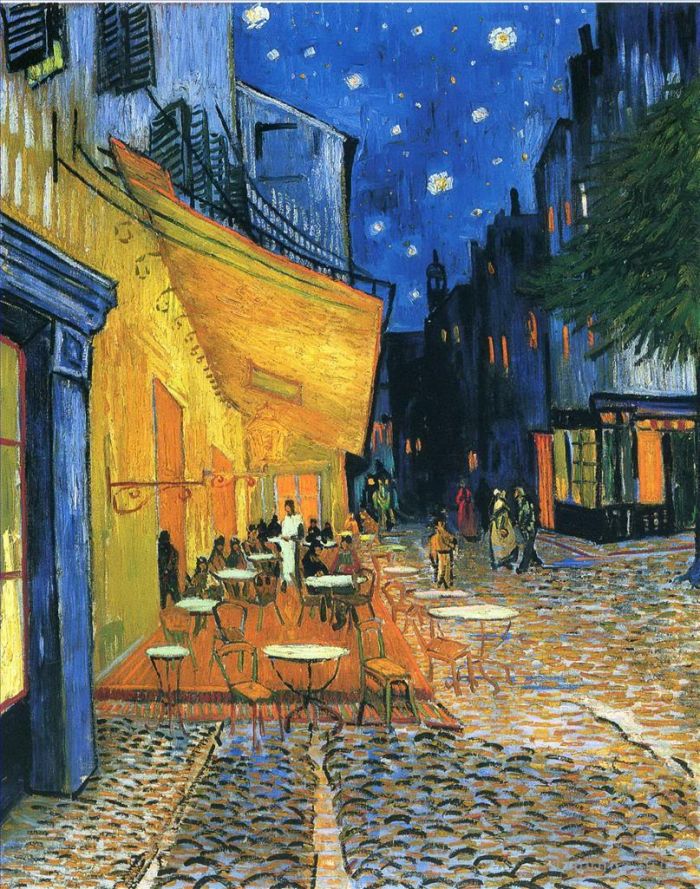 Vincent van Gogh Oil Painting - Café Terrace at Night (Cafe Terrace, Place du Forum, Arles)
