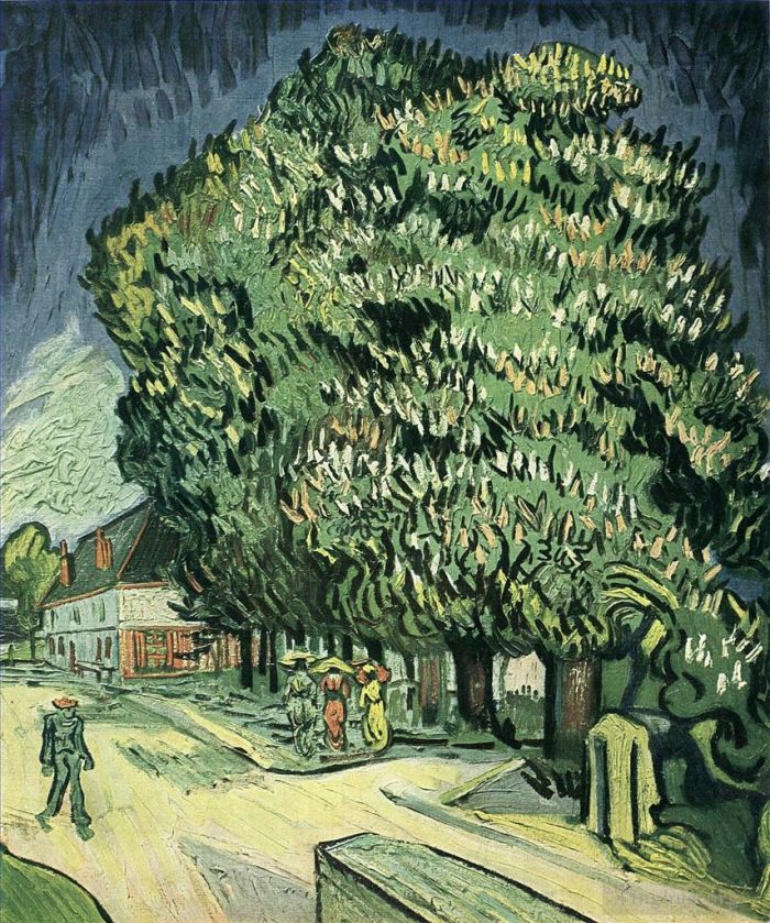 Vincent van Gogh Oil Painting - Chestnut Trees in Blossom