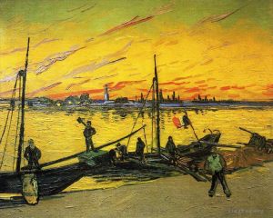 Artist Vincent van Gogh's Work - Coal Barges