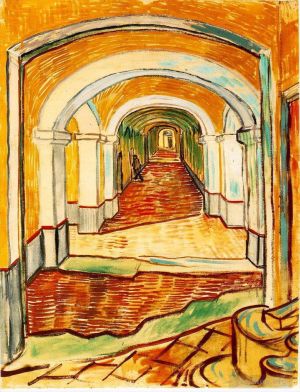 Artist Vincent van Gogh's Work - Corridor in the asylum