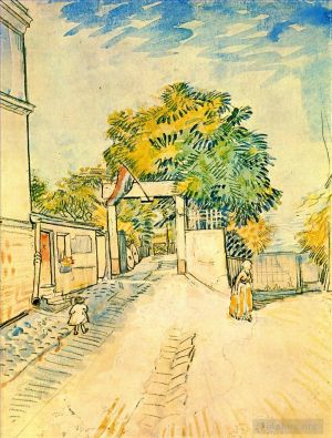 Artist Vincent van Gogh's Work - Entrance to the Moulin de la Galette