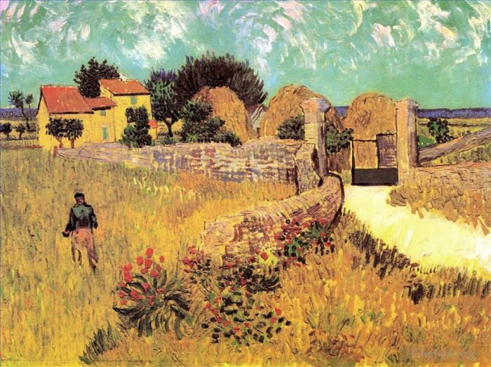 Vincent van Gogh Oil Painting - Farmhouse in Provence
