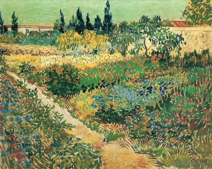 Vincent van Gogh Oil Painting - Garden with Flowers