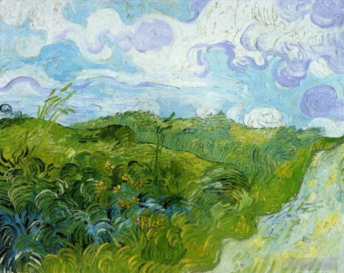 Vincent van Gogh Oil Painting - Green Wheat Fields