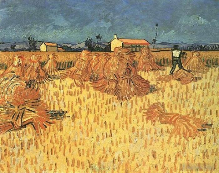 Vincent van Gogh Oil Painting - Harvest in Provence
