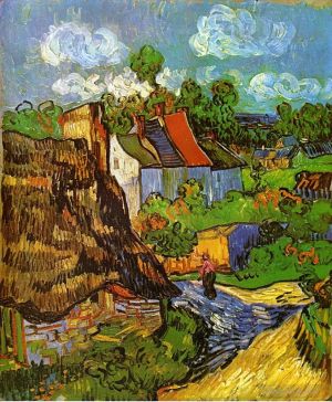 Artist Vincent van Gogh's Work - Houses in Auvers 2