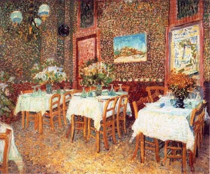Vincent van Gogh Oil Painting - Interior of a Restaurant 2