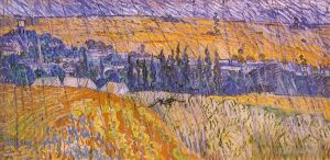 Artist Vincent van Gogh's Work - Landscape at Auvers in the Rain