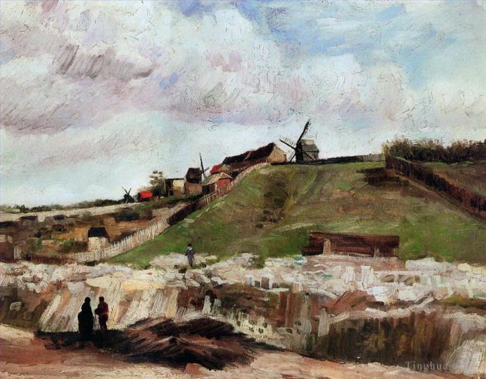 Vincent van Gogh Oil Painting - Montmartre the Quarry and Windmills