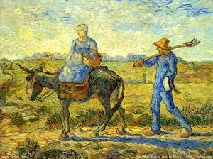 Artist Vincent van Gogh's Work - Morning Going to Work