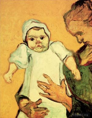Artist Vincent van Gogh's Work - Mother Roulin with Her Baby 2