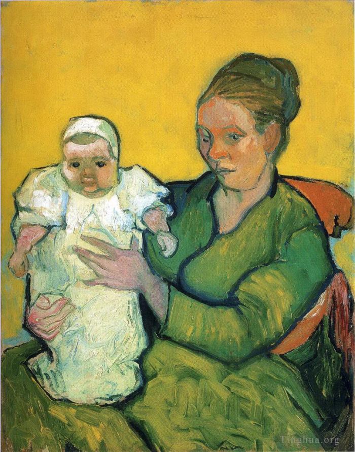 Vincent van Gogh Oil Painting - Mother Roulin with Her Baby