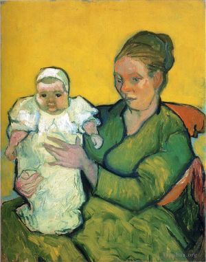 Artist Vincent van Gogh's Work - Mother Roulin with Her Baby