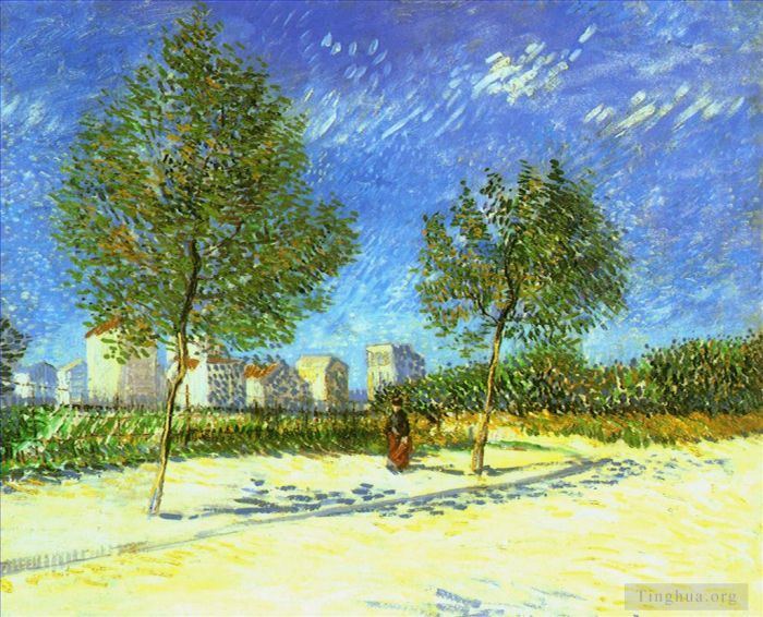 Vincent van Gogh Oil Painting - On the Outskirts of Paris