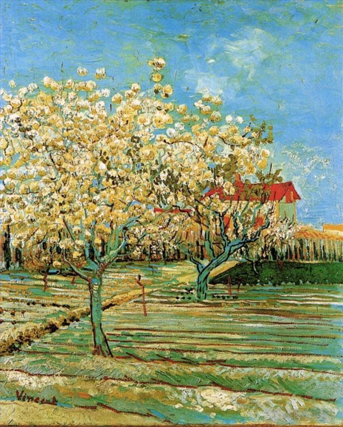 Vincent van Gogh Oil Painting - Orchard in Blossom 2