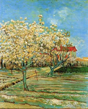Artist Vincent van Gogh's Work - Orchard in Blossom 2