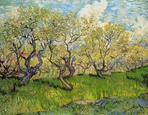 Artist Vincent van Gogh's Work - Orchard in Blossom 3