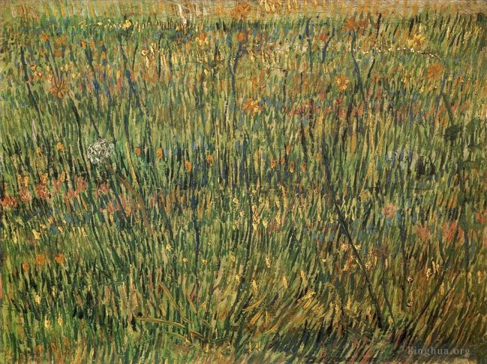 Vincent van Gogh Oil Painting - Pasture in Bloom