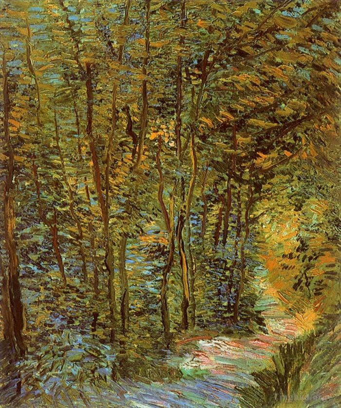 Vincent van Gogh Oil Painting - Path in the Woods
