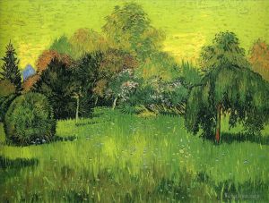 Artist Vincent van Gogh's Work - Public Park with Weeping Willow The Poet s Garden I