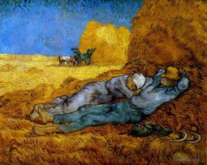 Artist Vincent van Gogh's Work - Rest Work after Millet
