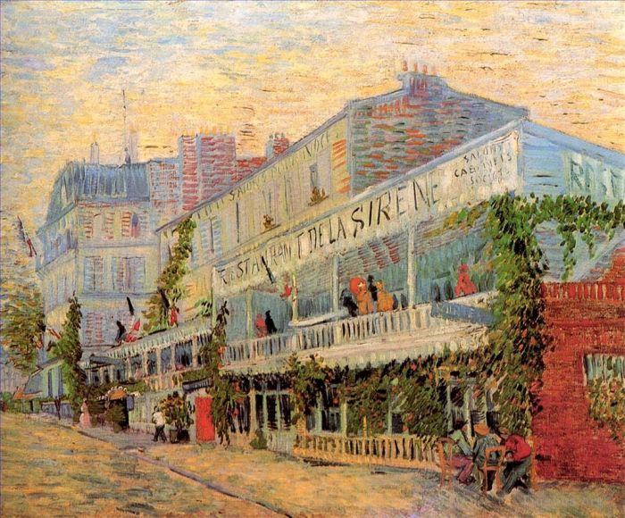 Vincent van Gogh Oil Painting - Restaurant de la Sirene at Asnieres