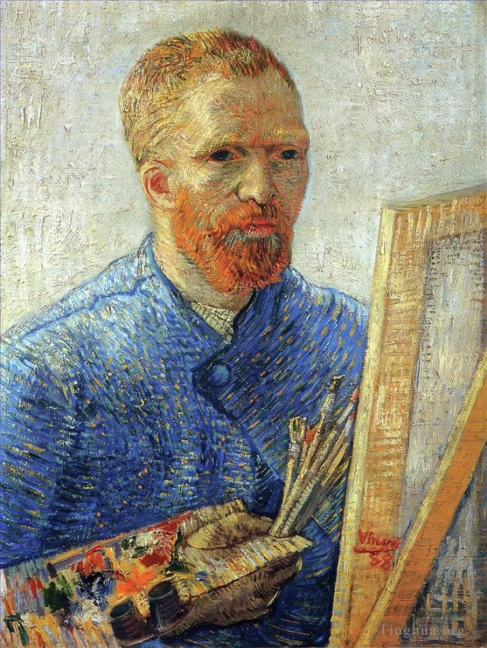 Vincent van Gogh Oil Painting - Self Portrait as an Artist