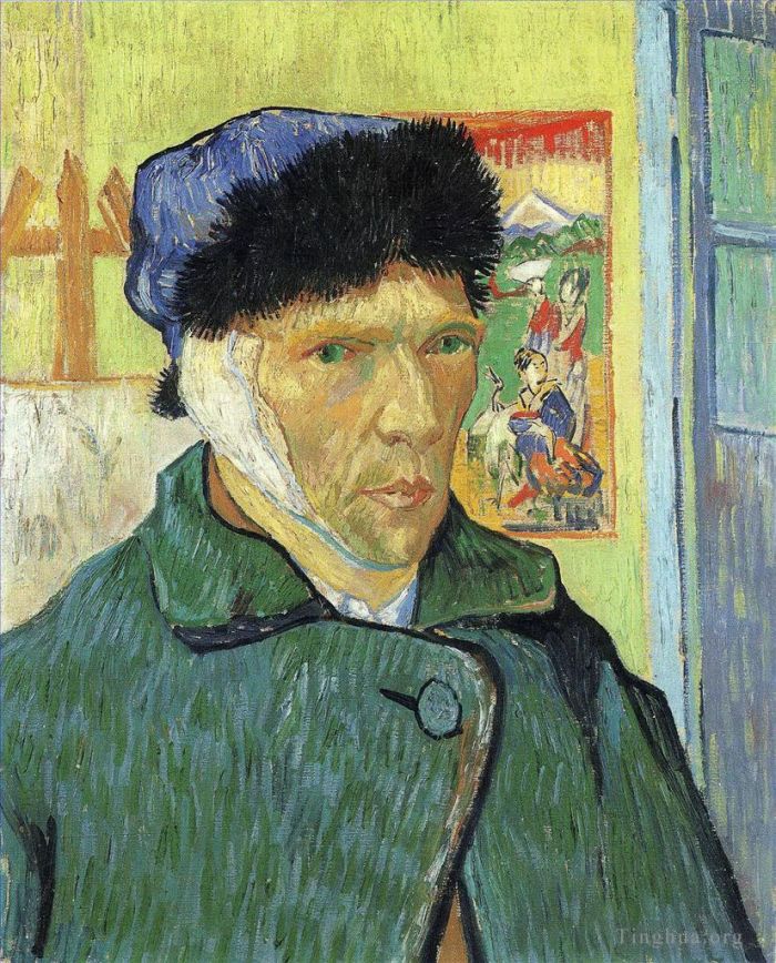 Vincent van Gogh Oil Painting - Self Portrait with Bandaged Ear 2