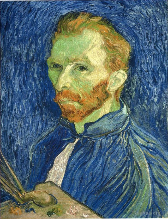 Vincent van Gogh Oil Painting - Self Portrait with Pallette